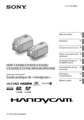 Sony Handycam HDR-CX350VE Guide Pratique
