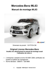 KIDDI-QUAD Mercedes-Benz ML63 2017 Manuel De Montage