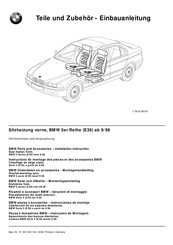 BMW 5 Série Instructions De Montage