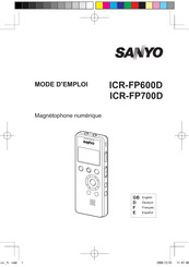 Sanyo ICR-FP600D Mode D'emploi