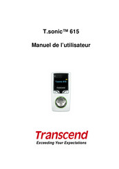 Transcend T.sonic 615 Manuel De L'utilisateur
