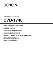 Denon DVD-1740 Mode D'emploi