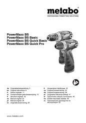 Metabo PowerMaxx BS Notice Originale