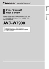 Pioneer AVD-W7900 Mode D'emploi