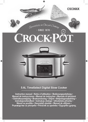 Crock-Pot CSC066X Notice D'utilisation