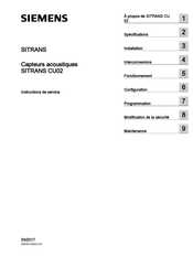 Siemens Sitrans CU 02 Instructions De Service