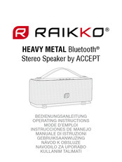 Raikko ACCEPT HEAVY METAL Mode D'emploi