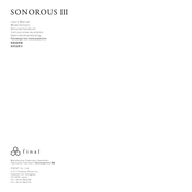 Final SONOROUS III Mode D'emploi