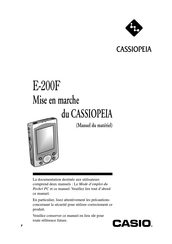 Casio CASSIOPEIA E-200F Mode D'emploi