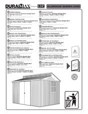 Duramax ALUMINIUM GARDEN SHED Manuel D'instruction