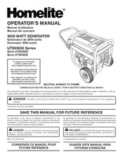 Homelite UT903650 Série Manuel D'utilisation