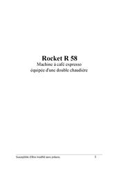 Rocket R 58 Mode D'emploi