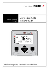 Knick Stratos Evo A402 Manuel Utilisateur