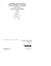 Kohler K-T10449 Guide D'installation Et D'entretien