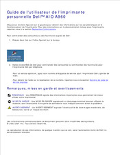 Dell AIO A960 Guide De L'utilisateur