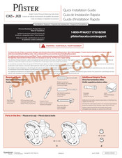 Pfister JX8 Guide D'installation Rapide