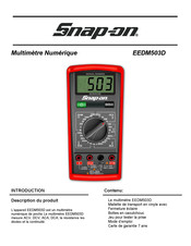 Snap-On EEDM503D Mode D'emploi