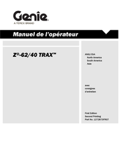 Terex Genie Z-62/40 TRAX Manuel De L'opérateur