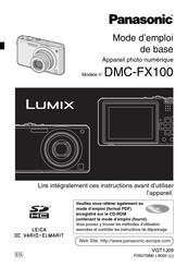 Panasonic DMC-FX100 Mode D'emploi De Base