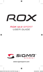 Sigma ROX 12.0 SPORT Mode D'emploi