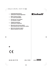 EINHELL 20.117.79 Mode D'emploi D'origine