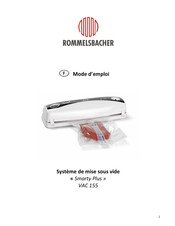 Rommelsbacher Smarty Plus VAC 155 Mode D'emploi