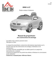 Homcom BMW6 GT Manuel Du Propriétaire