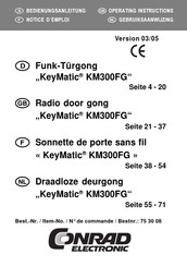 Conrad Electronic KeyMatic KM300FG Notice D'emploi