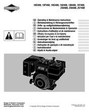 Briggs & Stratton 196400 Instructions D'utilisation Et De Maintenance