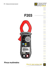 Chauvin Arnoux F203 Notice De Fonctionnement