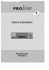 Proline SVP2500-A Notice D'utilisation