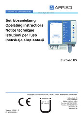 afriso Eurovac HV Notice Technique