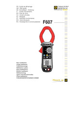 Chauvin Arnoux F607 Guide De Démarrage