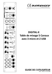 Audiophony DIGITAL-X Guide De L'utilisateur