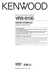 Kenwood VRS-6100 Mode D'emploi
