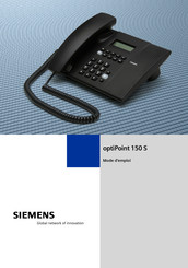 Siemens optiPoint 150 S Mode D'emploi