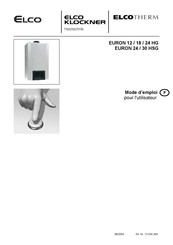 elco EURON 24 HSG Mode D'emploi Pour L'utilisateur