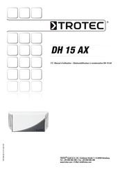 Trotec DH 15 AX Manuel D'utilisation