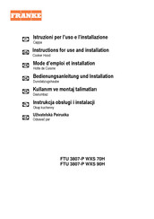 Franke FTU 3807-P WXS 90H Mode D'emploi Et Installation