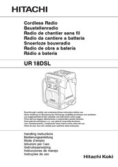 Hitachi Koki UR 18DSL Mode D'emploi