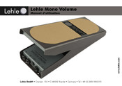 Lehle Mono Volume Manuel D'utilisation