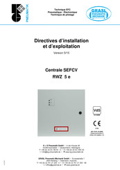 K + G Pneumatik SEFCV RWZ 5 e Directives D'installation Et D'exploitation