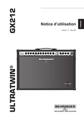 Behringer ULTRATWIN GX212 Notice D'utilisation