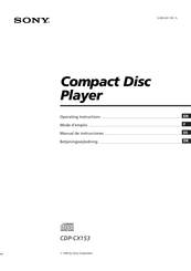 Sony CDP-CX153 Mode D'emploi