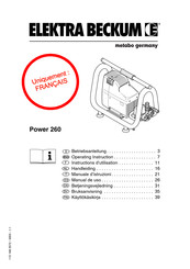 Metabo ELEKTRA BECKUM Power 260 Instructions D'utilisation