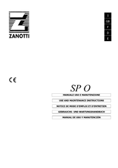 Zanotti SPO 123 Notice De Mode D'emploi Et D'entretien