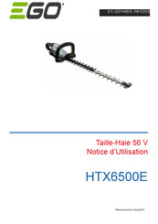 EGO HTX6500E Notice D'utilisation