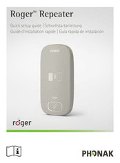 Phonak Roger Repeater Guide D'installation Rapide