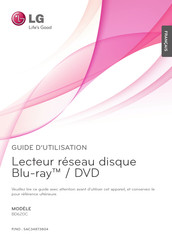LG BD620C Guide D'utilisation