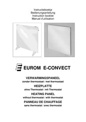 EUROM E-CONVECT Manuel D'utilisation